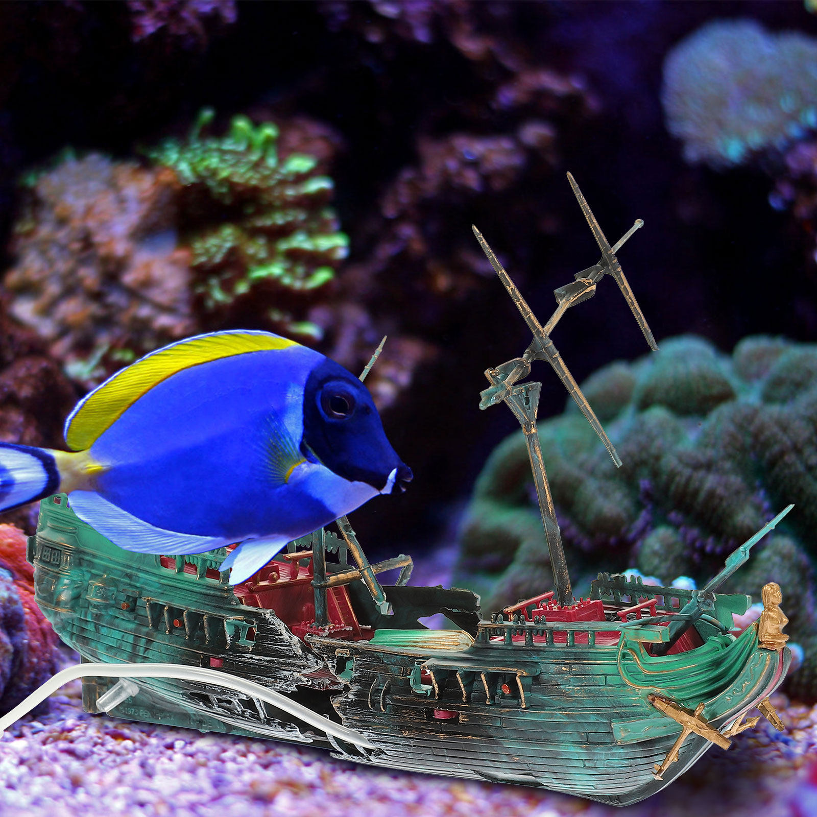 Aquarium Shipwreck Decor Resin - Aquarium Fish Hiding Spot のレビューと価格