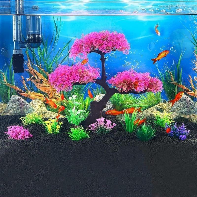 10 Pcs Artificial Green Aquati - Aquarium Fish Hiding Spot のレビューと価格
