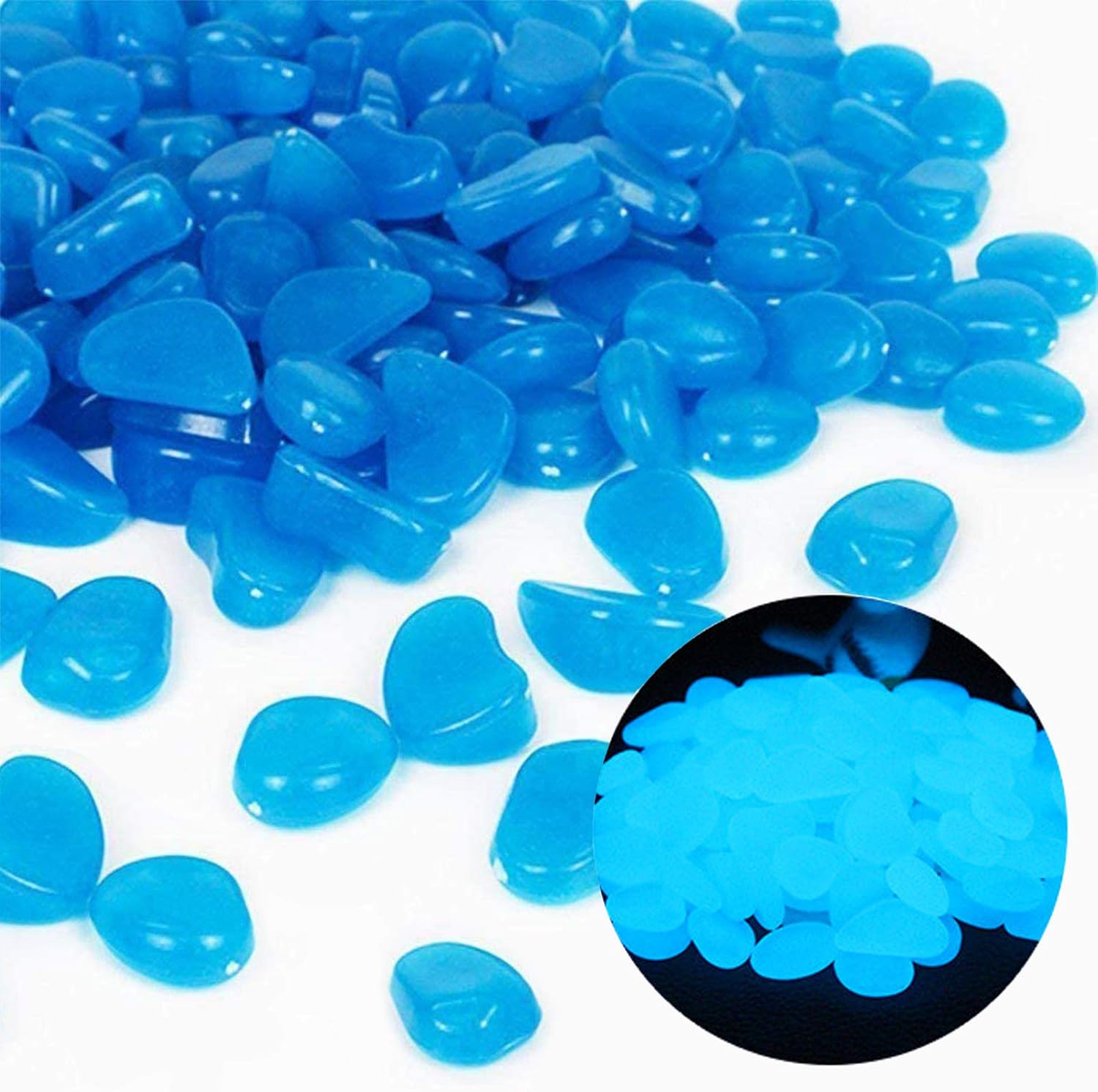 Fish Tank Rocks Glow Blue Pebb - Aquarium Fish Photography のレビューと価格