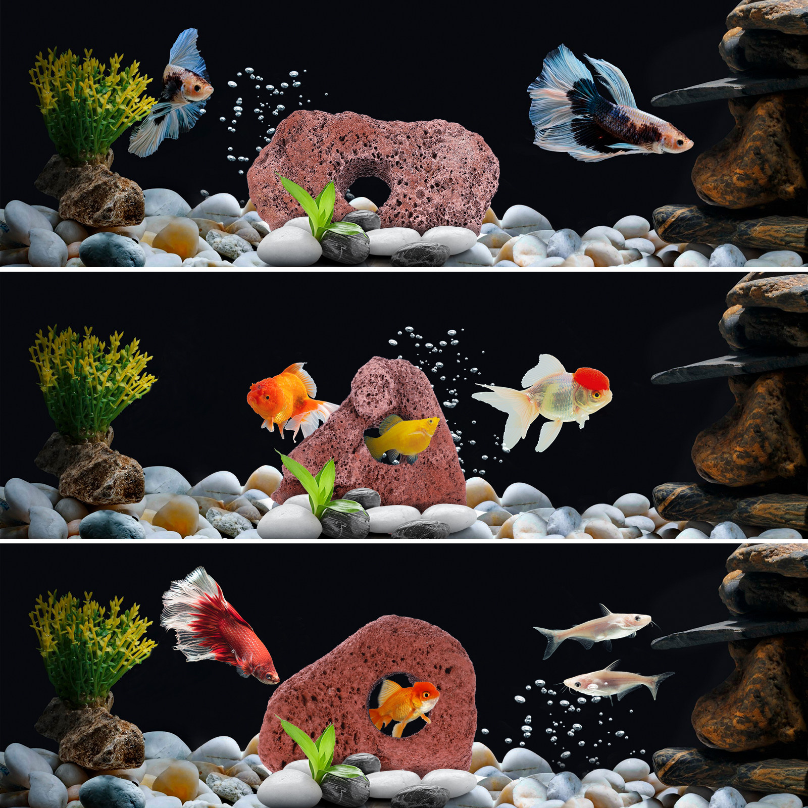 10Pcs Aquarium Stone Cave Orna - Aquarium Fish Hiding Spot のレビューと価格