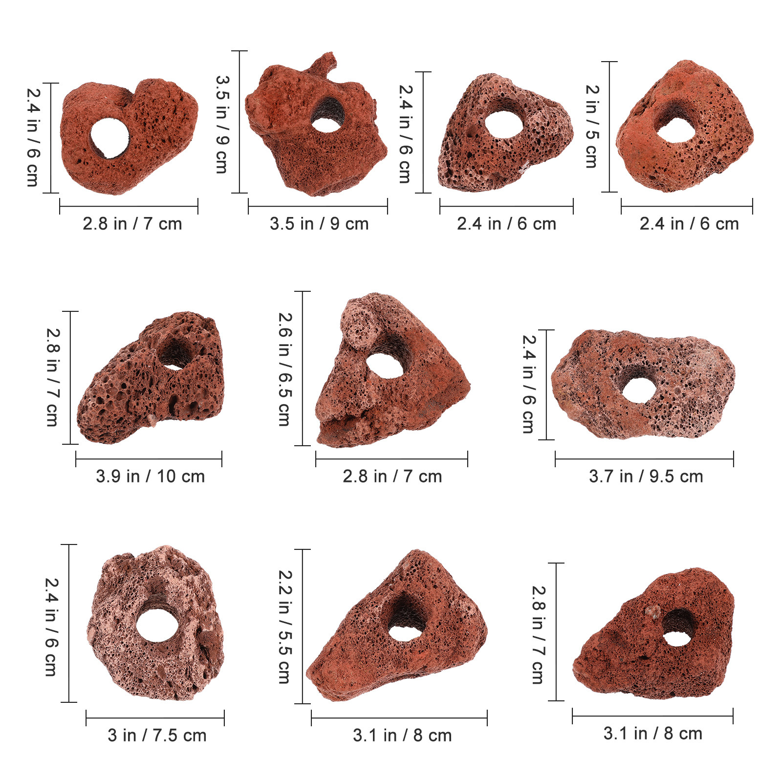 10Pcs Aquarium Stone Cave Orna - Aquarium Fish Hiding Spot のレビューと価格